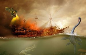 Τα Θαλάσσια Τέρατα Μπορεί να ήταν Αληθινά θαλάσσια τέρατα περικυκλώνουν ένα πλοίο